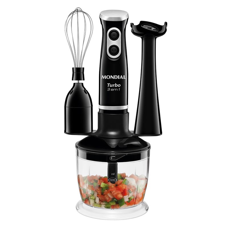 Mixer Turbo 3 em 1 Mondial Preto 500W M-14 127V